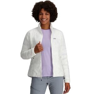 Outdoor Research Womens Light Puffer Jacket Superstrand Size XS White Zip